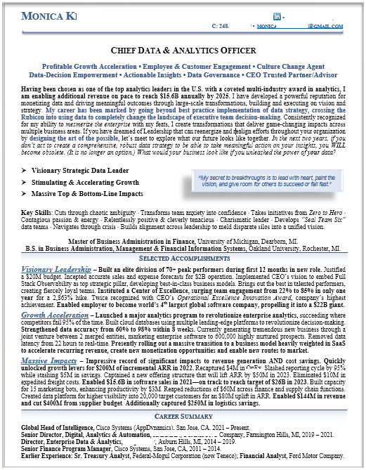 CRC Sample CDO Resume for Site 2023