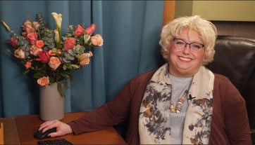 Tammy at her desk Feb 2022